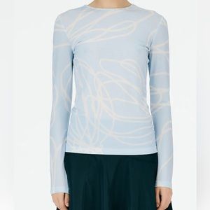 Tulipe All Over Jersey Fitted Long Sleeve T-Shirt NWOT